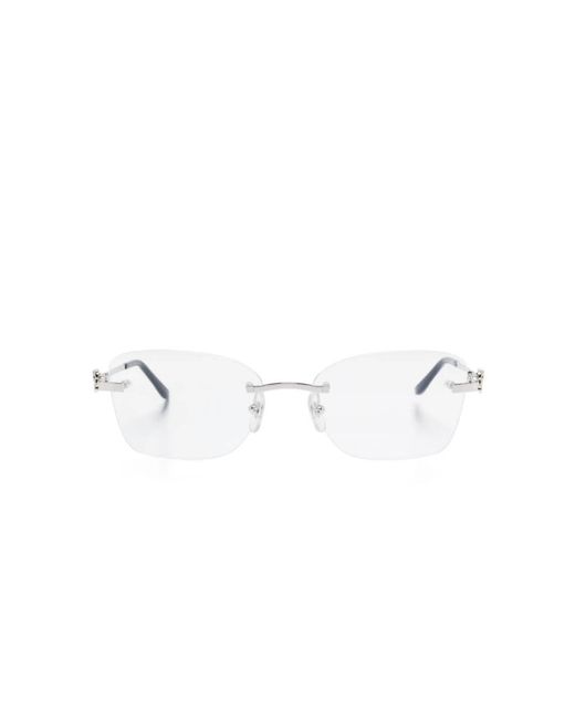 Cartier White Panthère Optical Frame