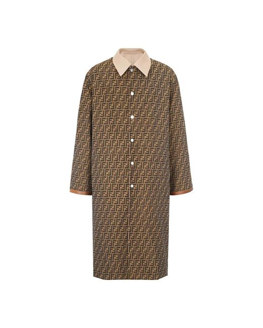 Single-Breasted Coats Fendi de hombre de color Natural