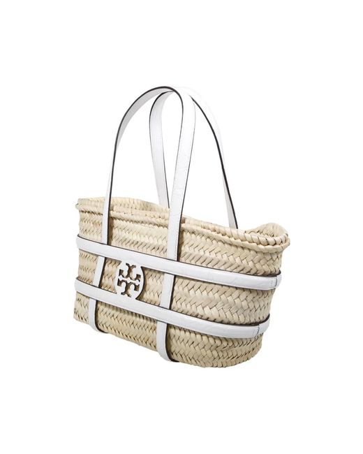 Tory Burch Stro Basket Bag Met Stijl in het Metallic