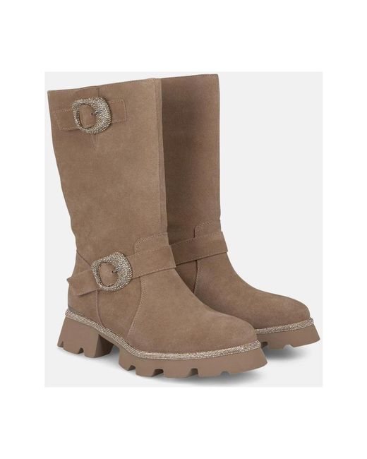Alma En Pena. Brown High Boots