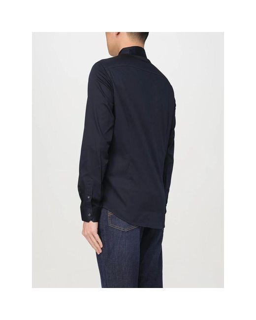 ARMANI EXCHANGE Weiße Baumwoll-Langarmhemd in Blue für Herren