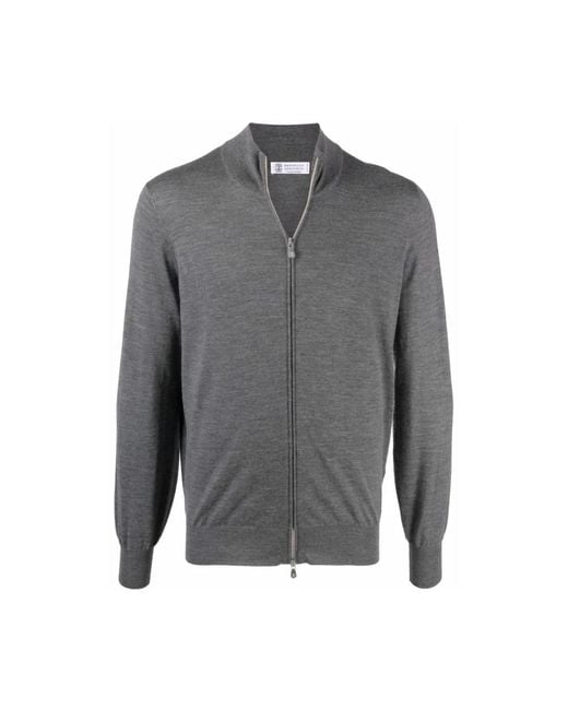 Brunello Cucinelli Gray Cardigans for men