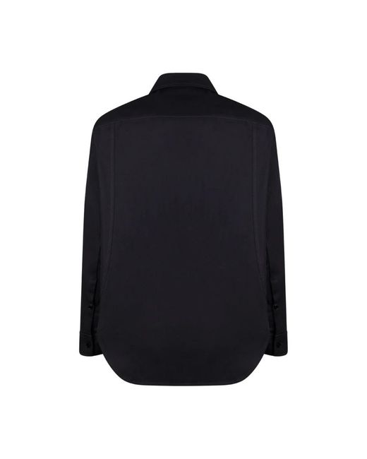 Lanvin Overhemden ,Grijs ,Stalen Oversized Cocoon Stijl Shirt in het Blue voor heren