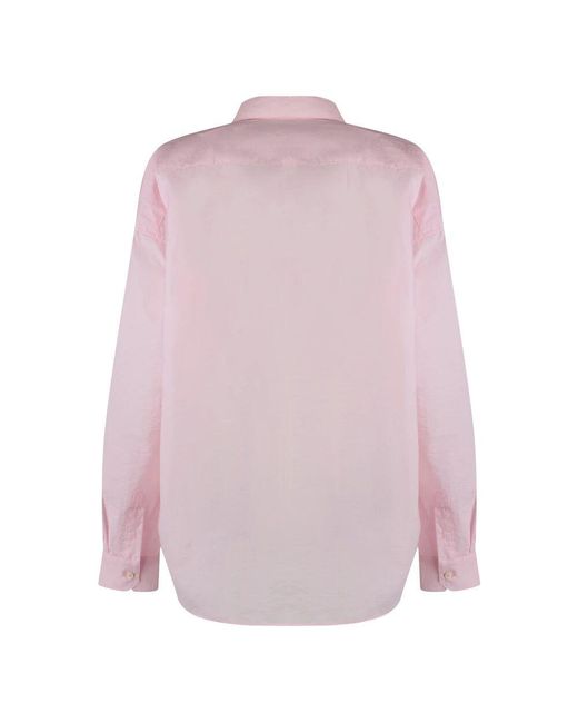 Y. Project Pink Baumwollhemd mit brusttasche