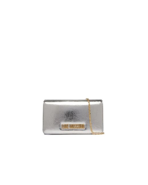 Love Moschino Gray Cross Body Bags