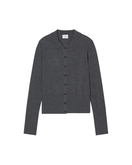 Closed Truien & Vesten ,Grijs ,Kasjmier Ash Sweater Met Knoopsluiting in het Gray