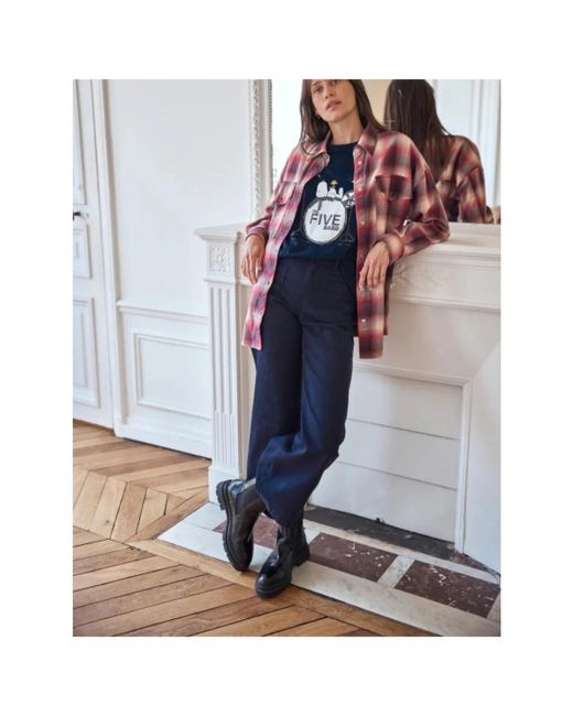 Five Jeans Blue Wide Trousers