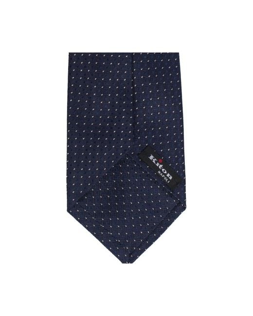 Ties Kiton de hombre de color Blue