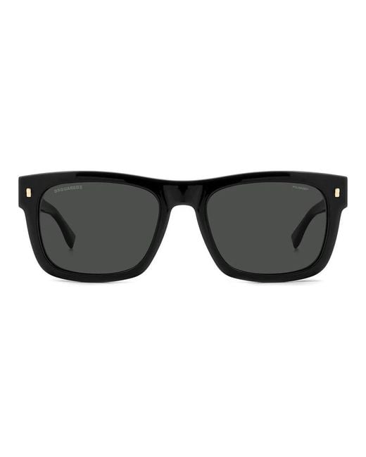 DSquared² Schwarze faltbare clip-on-sonnenbrille,havana folding clip on sonnenbrille in Black für Herren