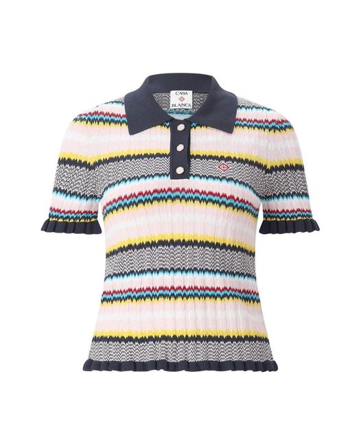 Casablanca Blue Polo Shirts