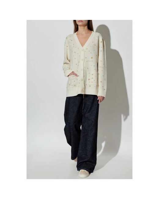 LoveShackFancy Truien & Vesten ,Wol Mar Cardigan in het White