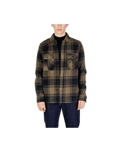 Only & Sons Groen Geruit Overshirt in het Black voor heren