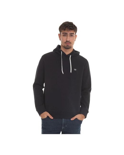 Emporio Armani Logo crewneck sweatshirt weicher stoff in Black für Herren
