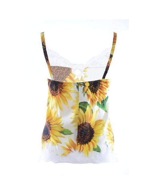 Dolce & Gabbana Yellow Sleeveless Tops