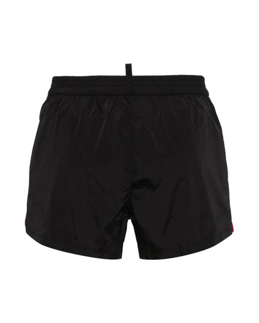 DSquared² Badmode ,Zwart ,Side Logo Zwemshorts in het Black voor heren