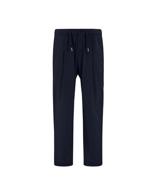 Herno Blue Straight Trousers for men