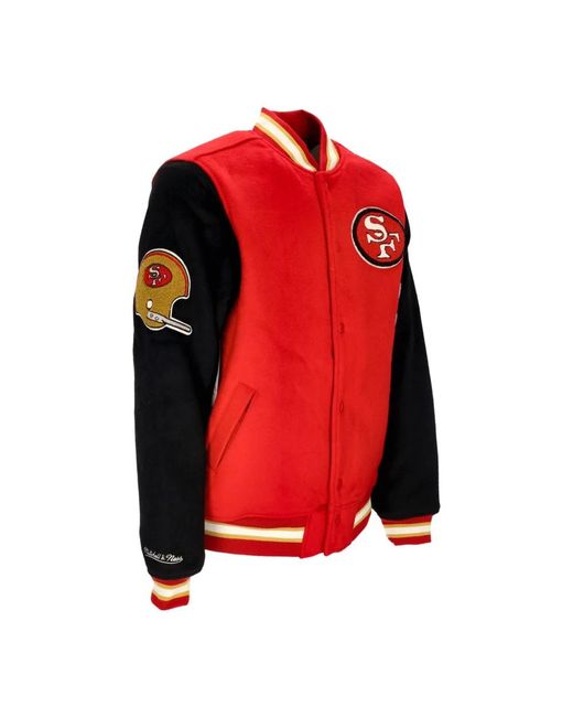 Mitchell & Ness Red Bomber Jackets for men