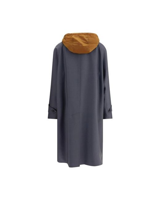 Miu Miu Single-Breasted Coats in het Blue