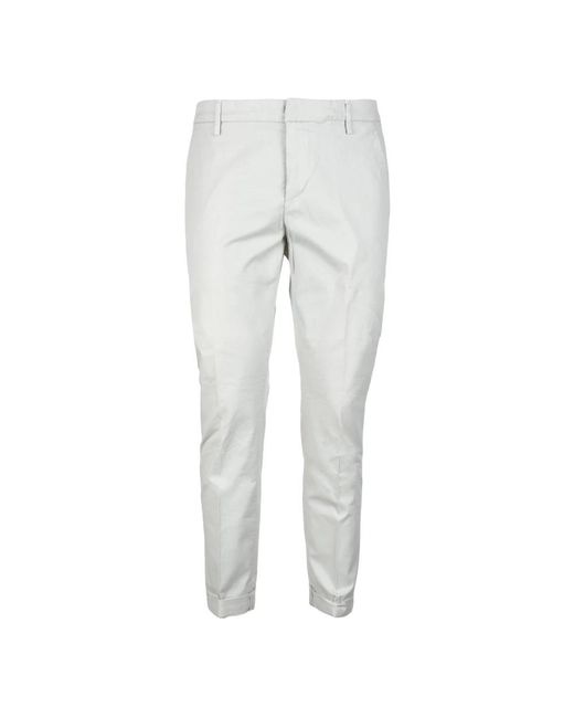 Pantaloni gaubert con tasche con zip di Dondup in Gray da Uomo