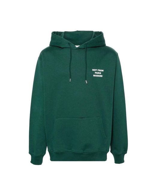 Drole de Monsieur Grüner logo hoodie baumwolle bedruckt in Green für Herren