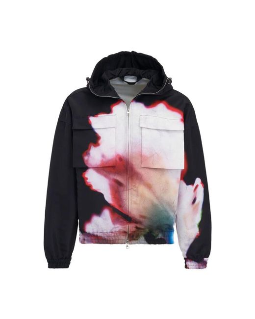 Alexander McQueen Solarisierte blumen kapuzenjacke in Multicolor für Herren