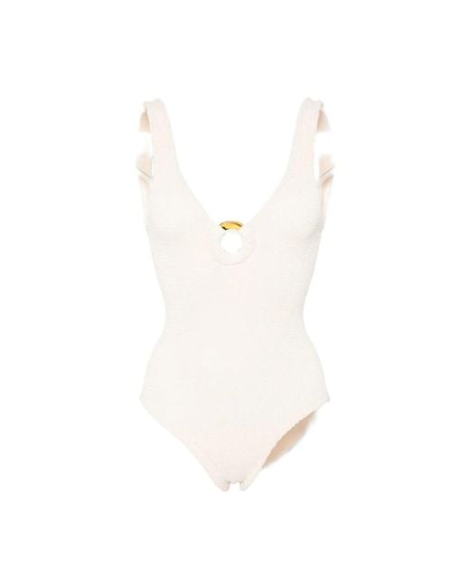 Hunza G White Swimsuits