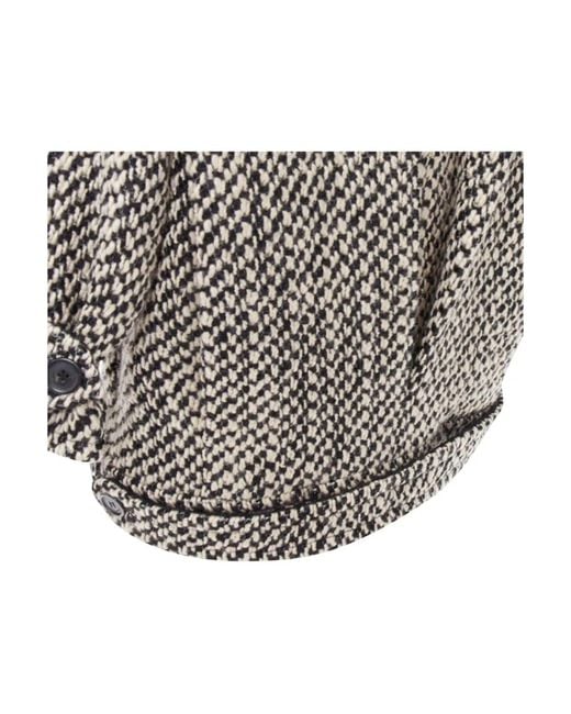 Saint Laurent Elegante Double-Breasted Jas Met Zakken in het Gray