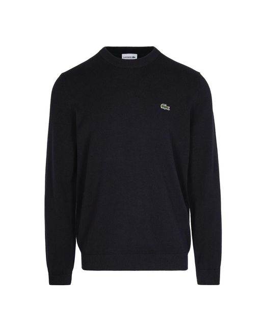 Lacoste Blue Round-Neck Knitwear for men