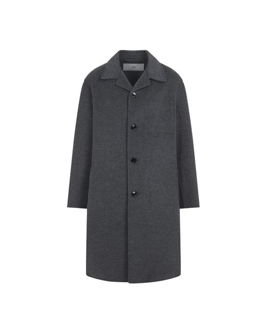Single-Breasted Coats di AMI in Gray da Uomo