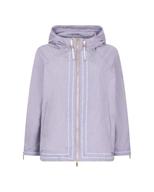 Moorer Jassen ,Paars ,Polyester Lichtgewicht Jas Met Capuchon in het Purple