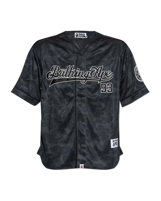 A Bathing Ape Black Short Sleeve Shirts for men