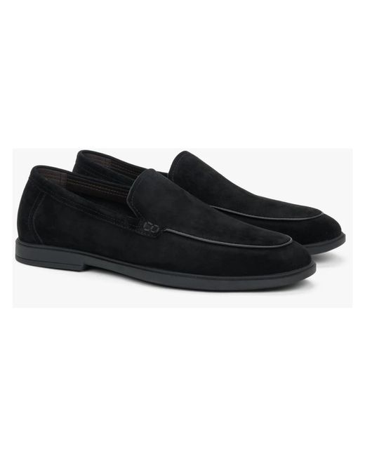 ESTRO Black Loafers for men