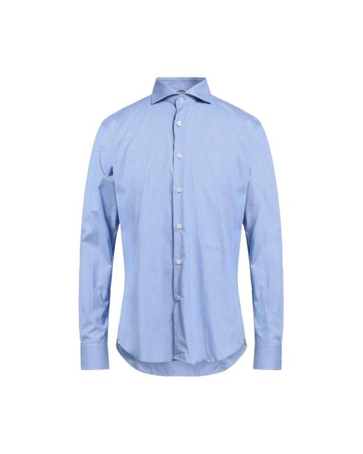 Camicia blu in cotone vestibilità regular di Aquascutum in Blue da Uomo