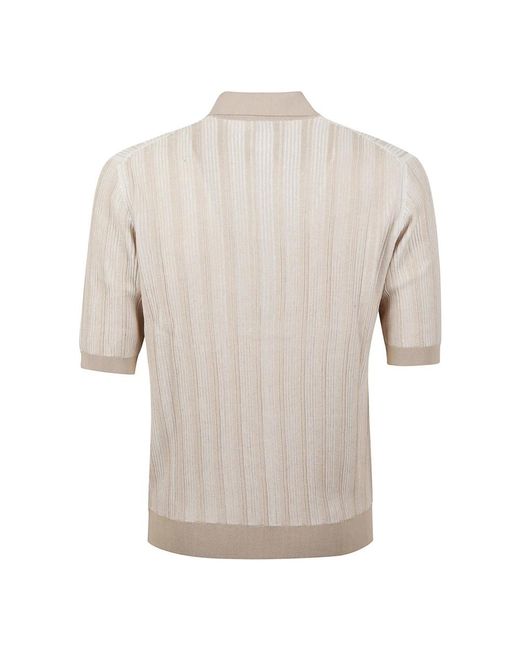 Ballantyne Poloshirt Met Korte Mouwen in het Natural voor heren