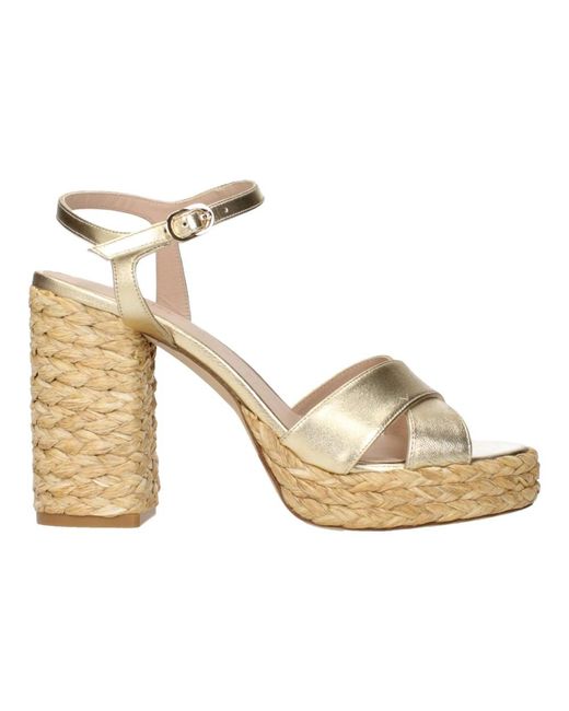 Stuart Weitzman High Heel Sandals in het Metallic