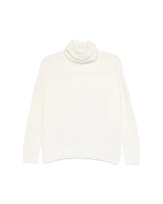 Kujten Truien & Vesten ,Wit ,Witte Kabeltrui Coltrui Sweater in het White