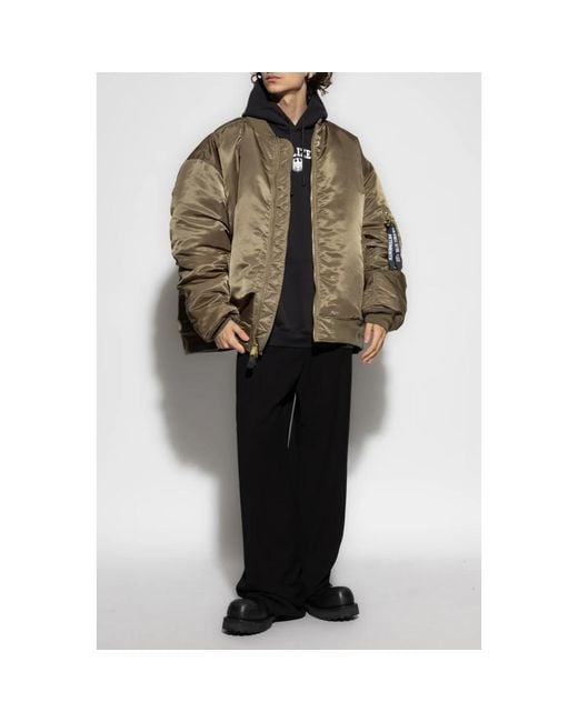 Vetements Green Bomber Jackets for men