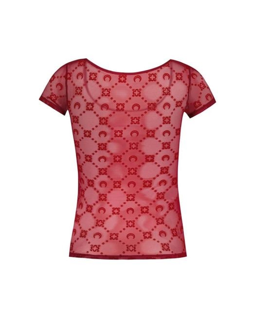 MARINE SERRE Red T-Shirts