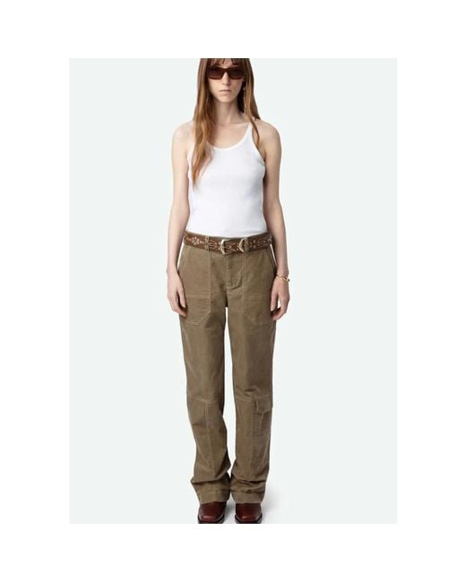 Zadig & Voltaire Brown Straight Trousers