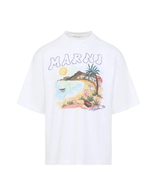 Marni White T-Shirts for men