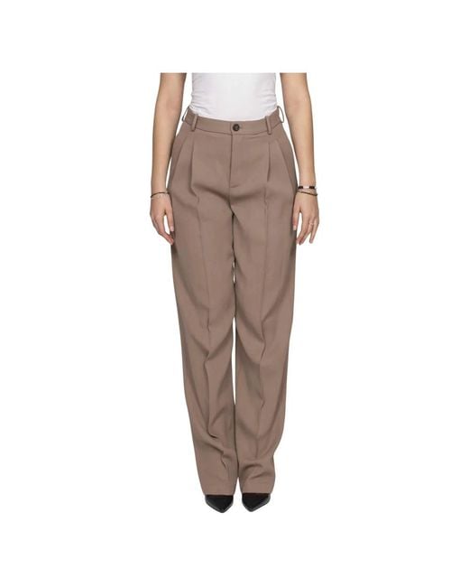 Elisabetta Franchi Brown Wide Trousers