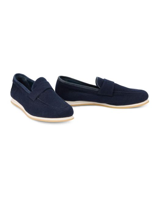 Fedeli Blue Loafers for men