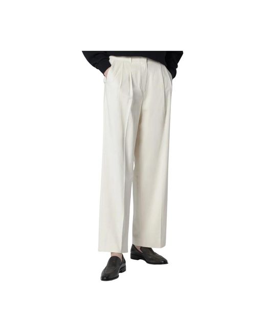 DUNST White Wide Trousers