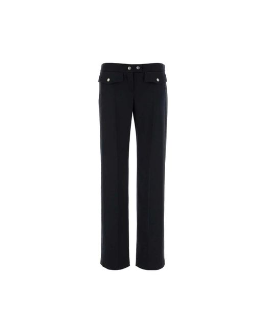 McQueen Black Straight Trousers