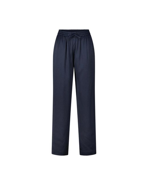 Samsøe & Samsøe Broeken ,Blauw ,Shiny Sahelena Wide Leg Broek in het Blue