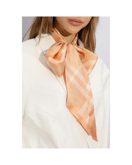 Silky Scarves Burberry de color White