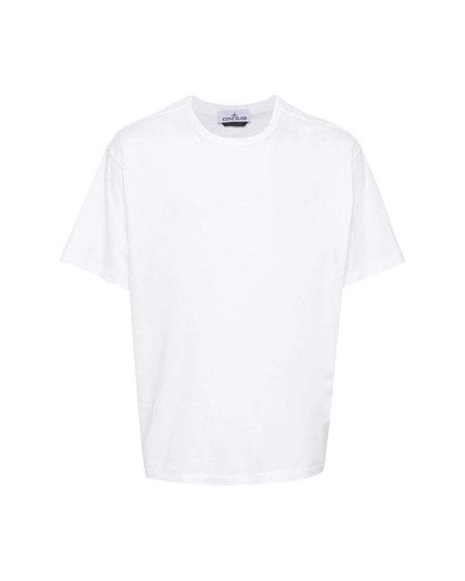Stone Island White T-Shirts for men
