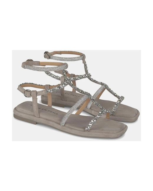 Flat Sandals di Alma En Pena. in Metallic