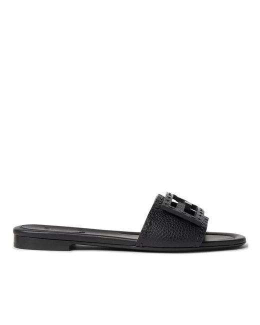 Fendi Black Sliders