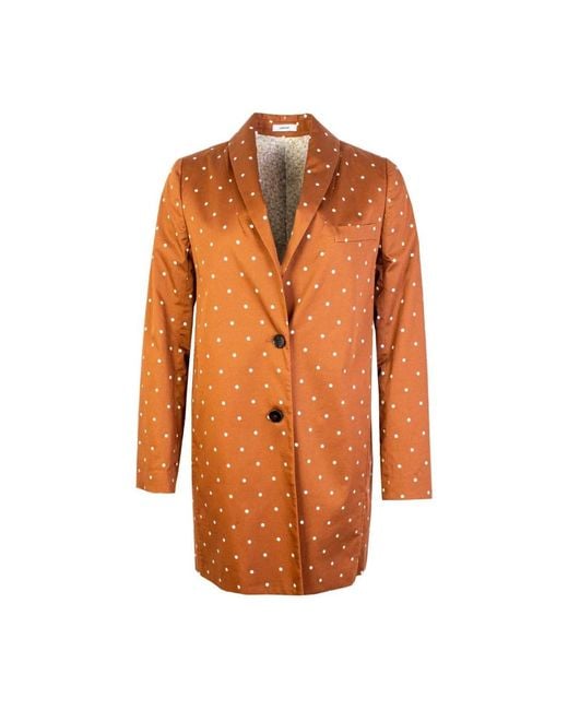 Lardini Orange Single-Breasted Coats